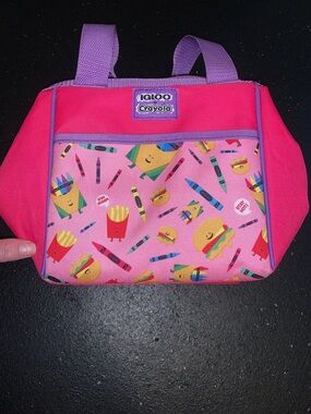 Crayola Pink and Lavender Insulated Lunch Bag